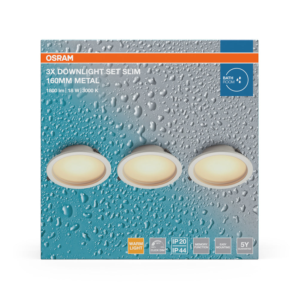 LED downlight 18W IP44 3000K 120° – zápustné LED svietidlo OSRAM