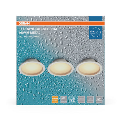 LED downlight 18W IP44 3000K 120° – zápustné LED svietidlo OSRAM