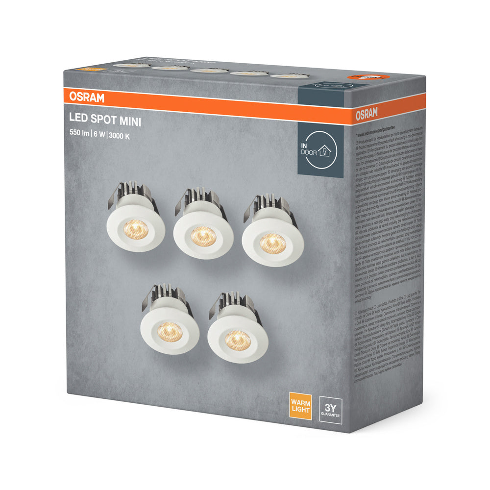 LED stropné svietidlo 6W IP44 3000K 20° – stropné LED svietidlo OSRAM