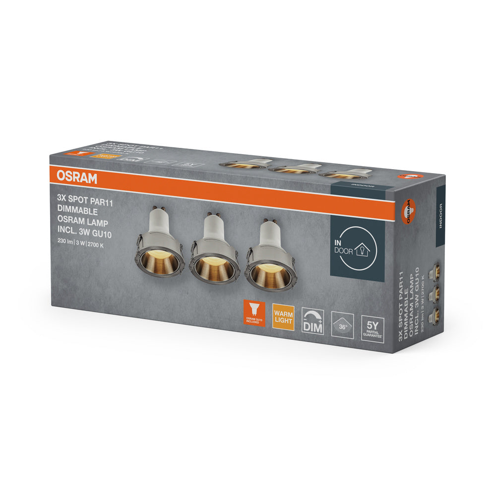 LED downlight 3W IP20 2700K 36° – zápustné LED svietidlo OSRAM