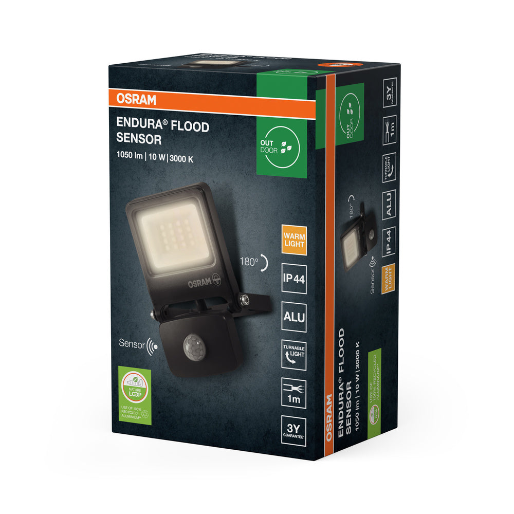 LED reflektor 10W IP44 3000K 110° – vonkajšie LED svietidlo OSRAM