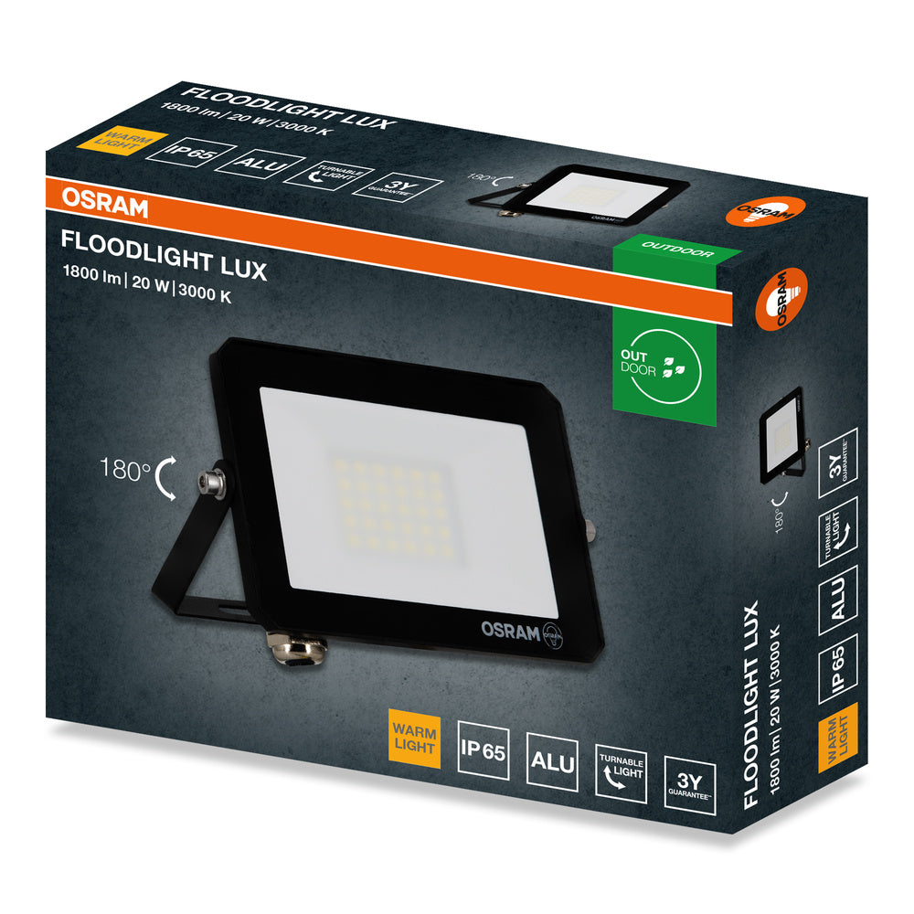 LED reflektor 20W IP65 3000K 105° – vonkajšie LED svietidlo OSRAM