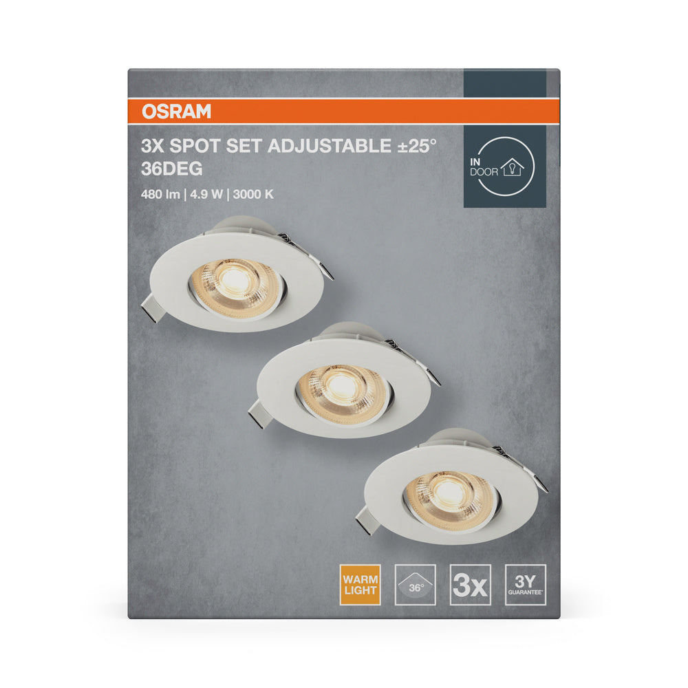 LED stropné svietidlo 4.90W IP20 3000K 36° – stropné LED svietidlo OSRAM