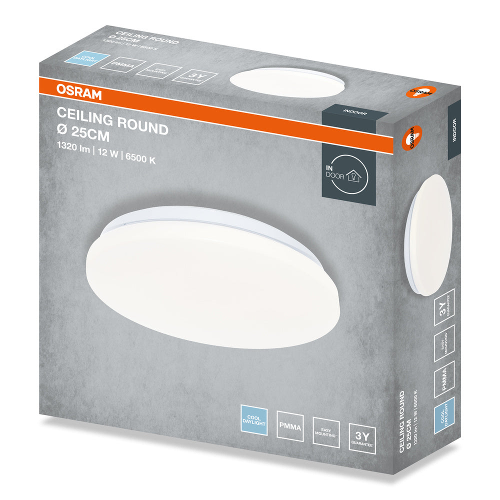 LED stropné svietidlo 12W IP20 6500K 120° – stropné LED svietidlo OSRAM