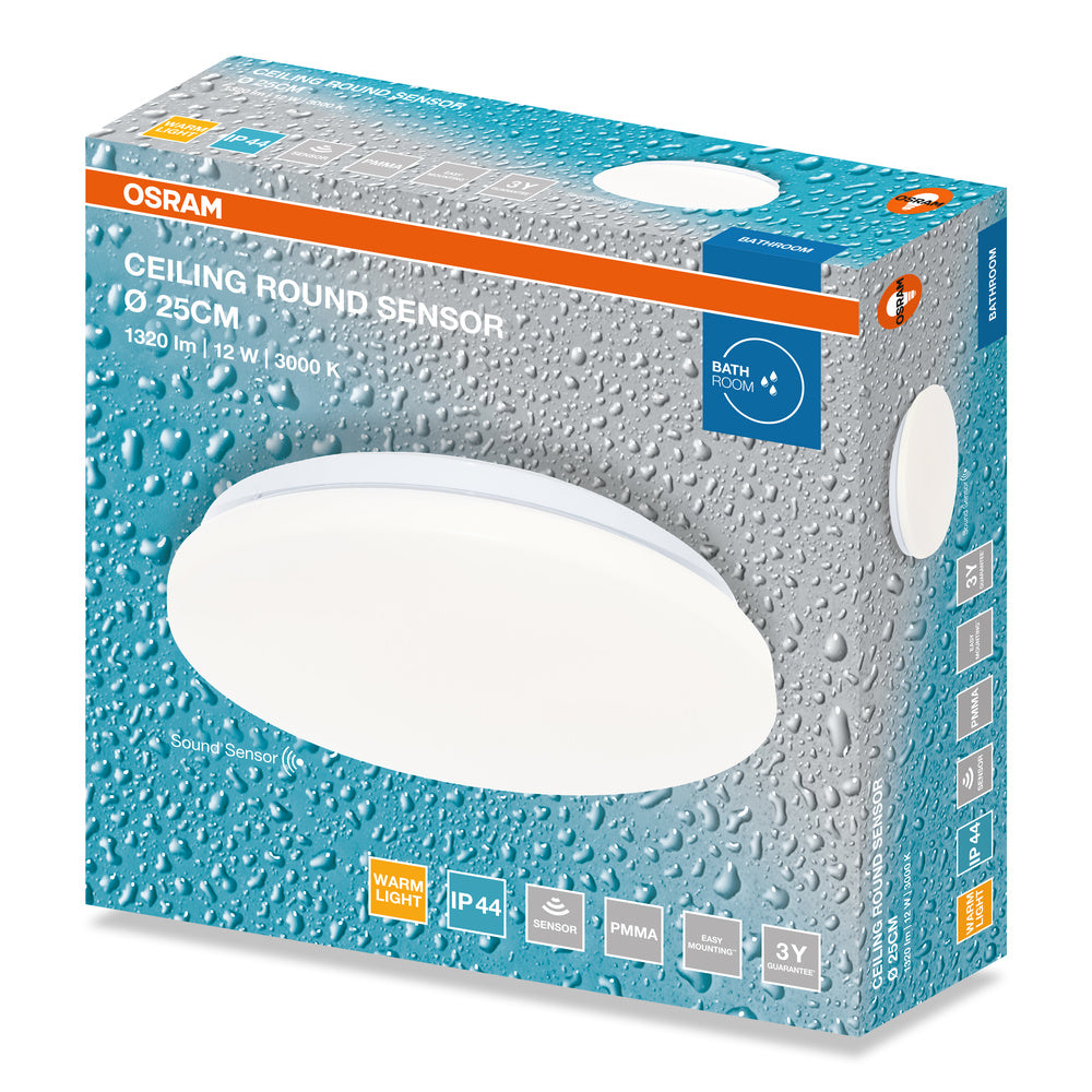 LED stropné svietidlo 12W IP44 3000K 120° – stropné LED svietidlo OSRAM