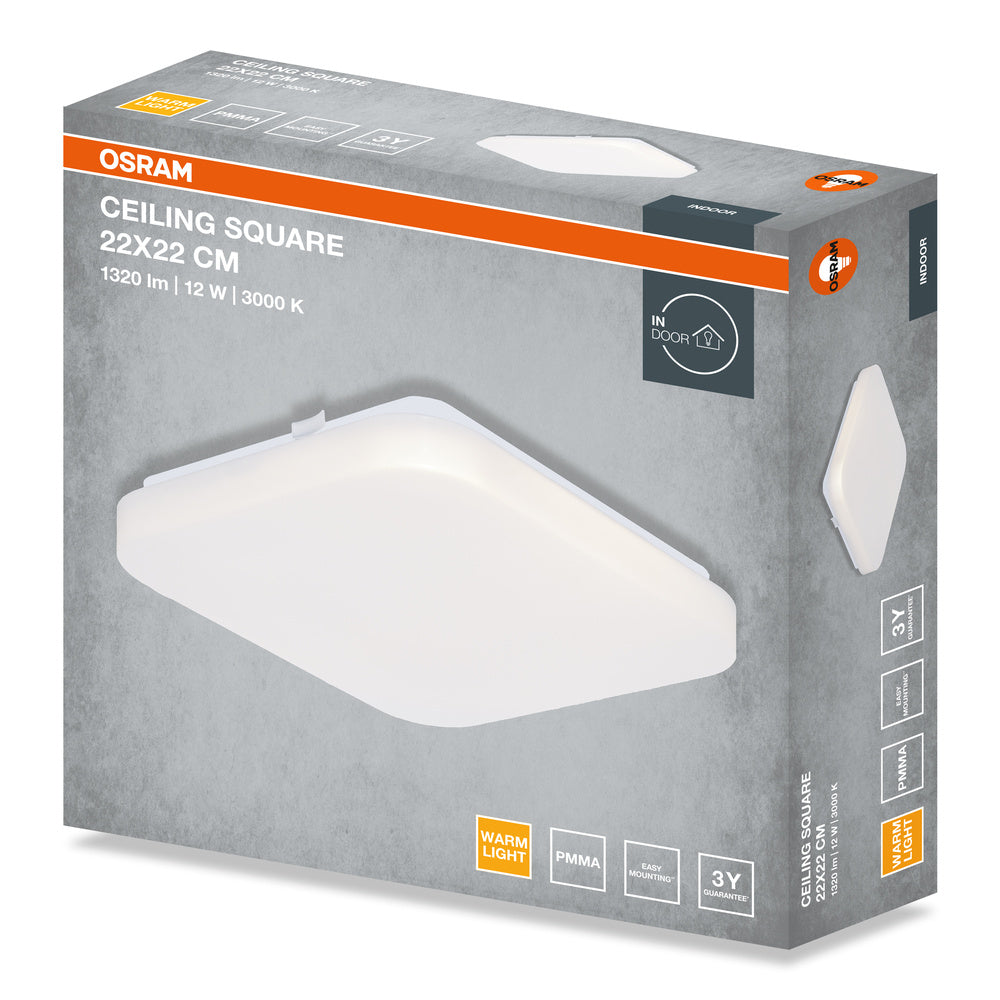 LED stropné svietidlo 12W IP20 3000K 120° – stropné LED svietidlo OSRAM