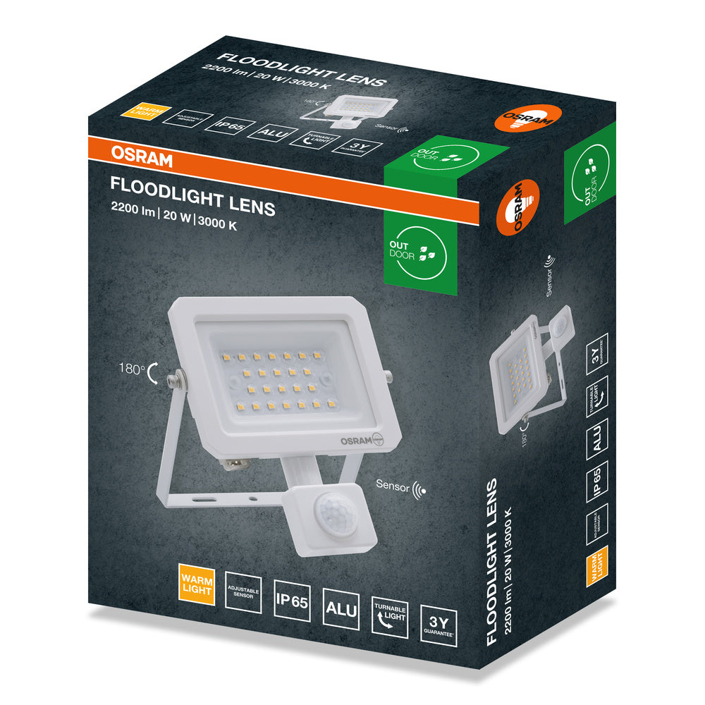 LED reflektor 20W IP65 3000K 110° – vonkajšie LED svietidlo OSRAM