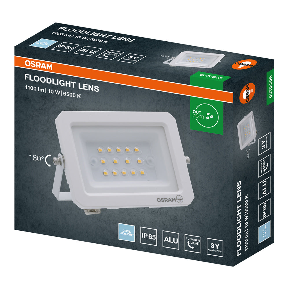 LED reflektor 10W IP65 6500K 110° – vonkajšie LED svietidlo OSRAM