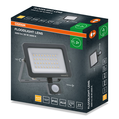 LED reflektor 30W IP65 3000K 110° – vonkajšie LED svietidlo OSRAM