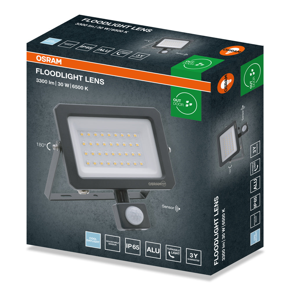 LED reflektor 30W IP65 6500K 110° – vonkajšie LED svietidlo OSRAM