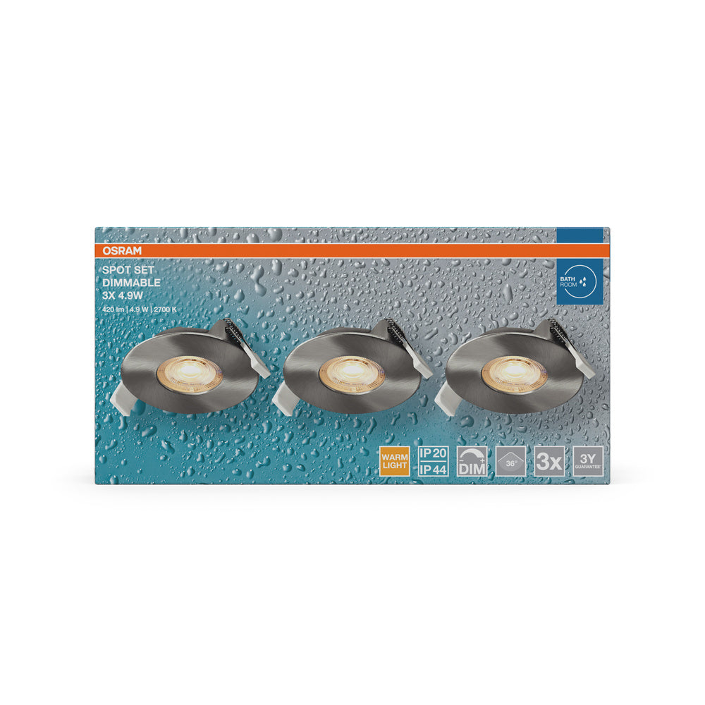 LED stropné svietidlo 4.90W IP44 2700K 36° – stropné LED svietidlo OSRAM