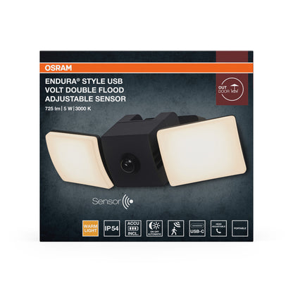 LED reflektor 5W IP54 3000K 110° – vonkajšie LED svietidlo OSRAM