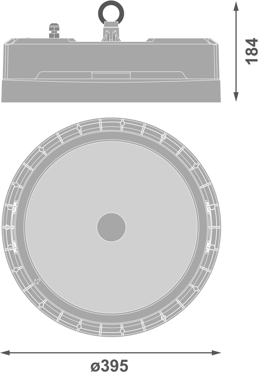 LED High Bay 195W IP66 4000K 60° – priemyselné LED svietidlo LEDVANCE