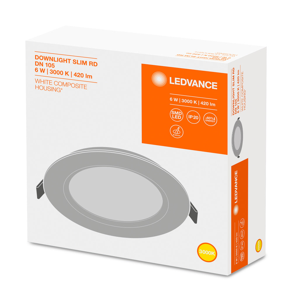 LED downlight 6W IP20 3000K 120° – zápustné LED svietidlo LEDVANCE