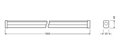 LED prachotesné svietidlo 45W IP65 4000K 140° – priemyselné prachotesné svietidlo LEDVANCE
