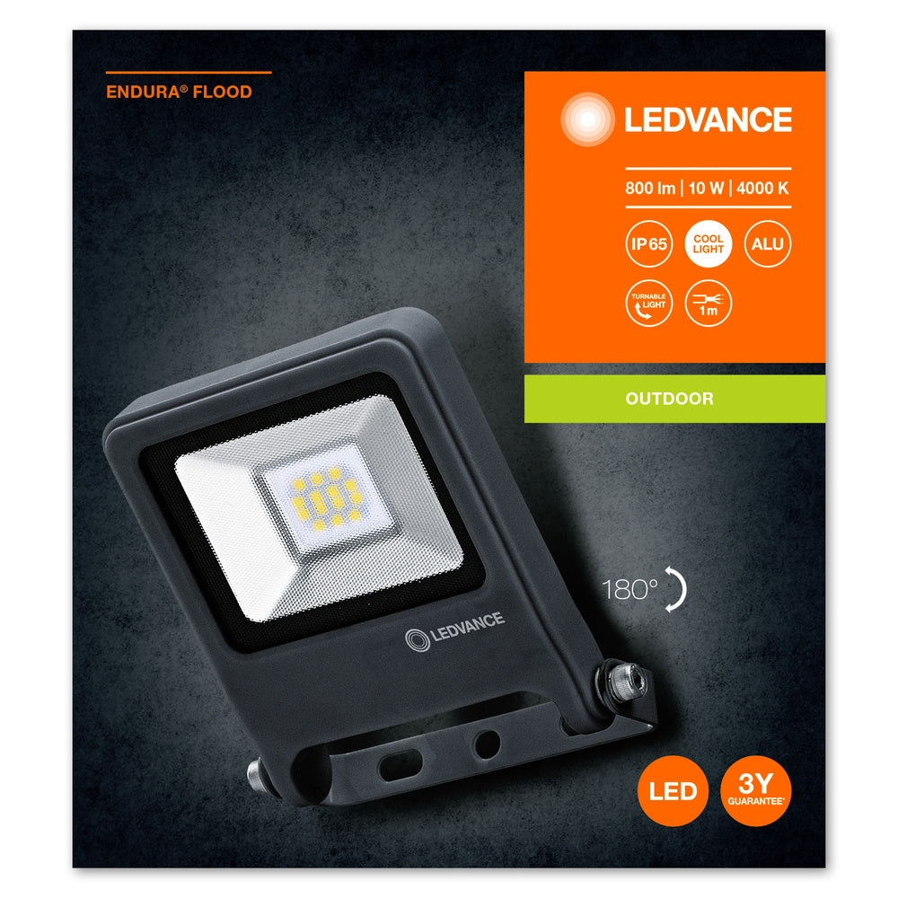 LED reflektor 10W IP65 4000K 110° – vonkajšie LED svietidlo LEDVANCE