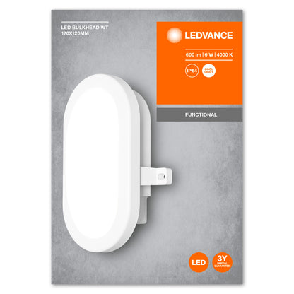 LED nástenné svietidlo 6W IP54 4000K 120° – nástenné LED svietidlo LEDVANCE