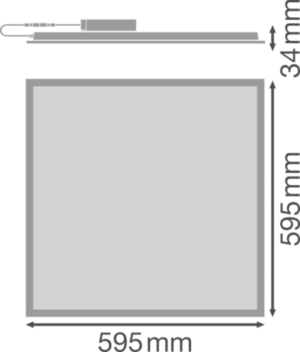 LED panel 26W IP50 3000K 90° – LED stropný panel LEDVANCE
